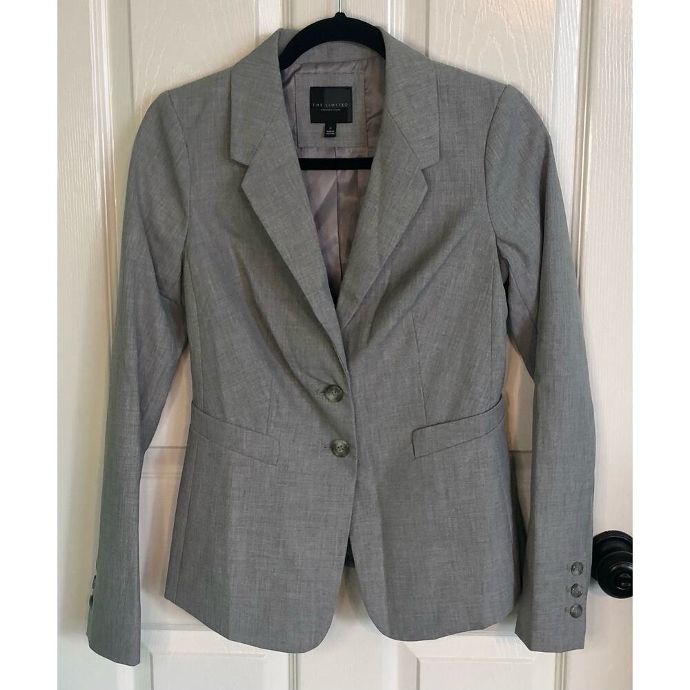 The Limited Collection Gray Two Button Long Sleeve Lined Blazer Work - Size 2